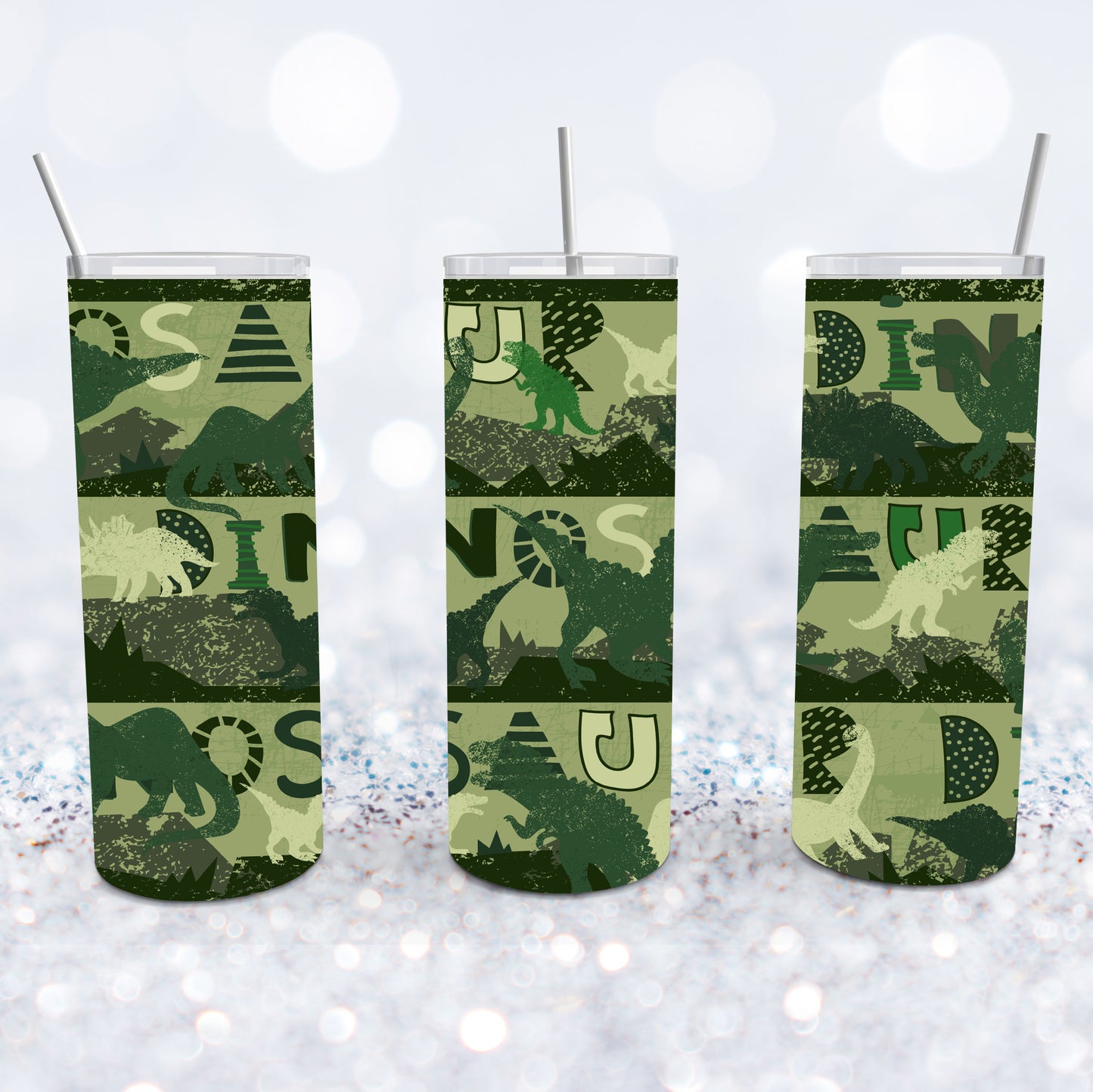 Camo Dinosaur Tumbler