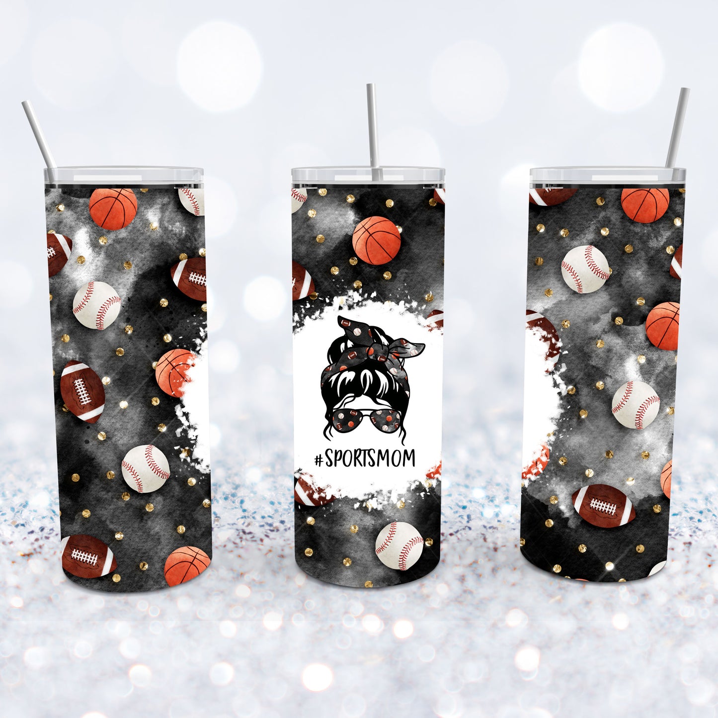 Messy Bun Sport's Mom Tumbler