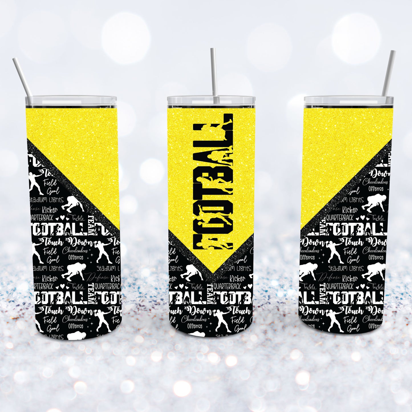 Football - Yellow Tumbler