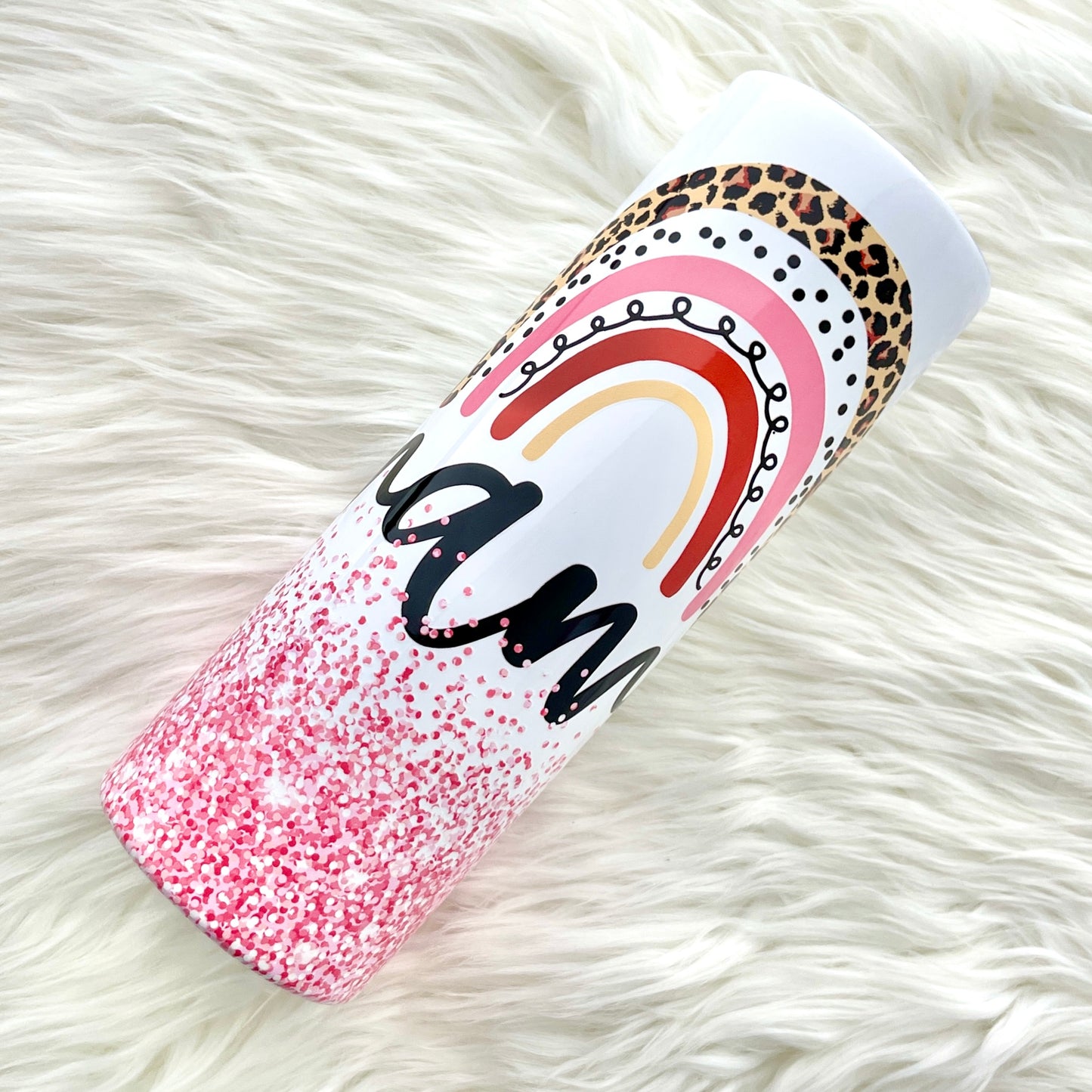 Leopard Rainbow Mama Tumbler