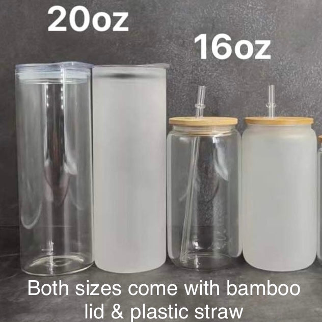 Frosted Glass Sublimation Cans