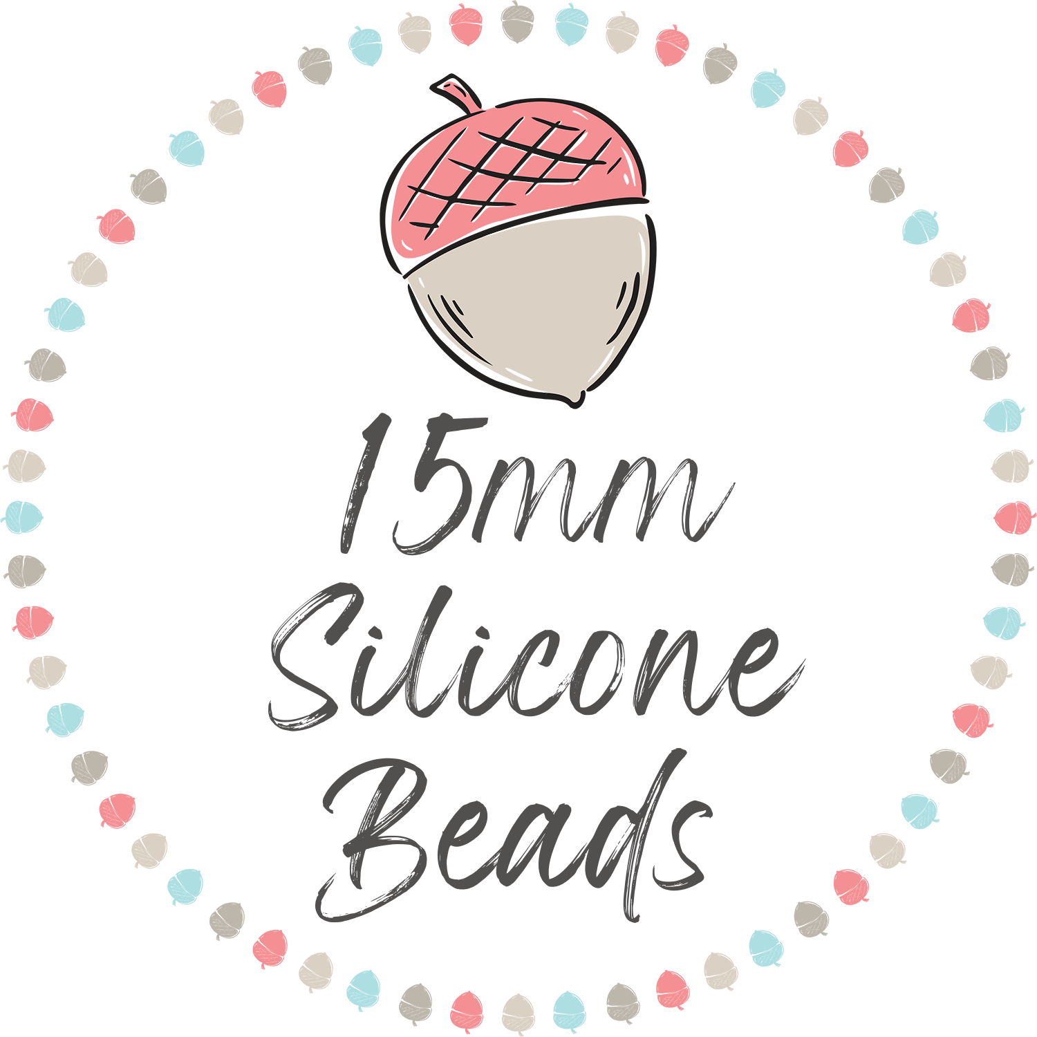 15mm Silicone Beads