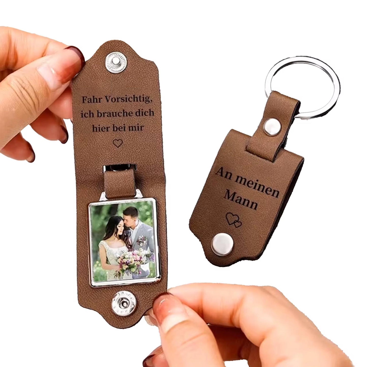 *** Pre-Order *** Leather Photo Keychain