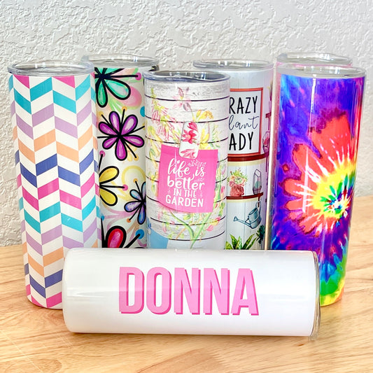 Personalized Shadow Name Tumbler