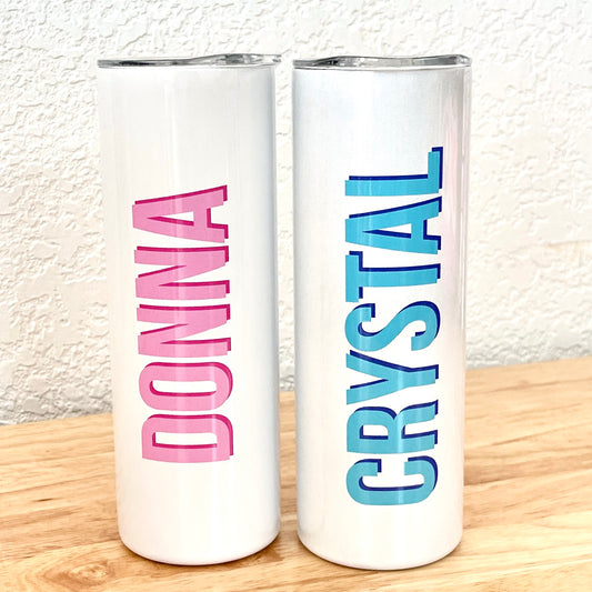 Personalized Shadow Name Tumbler
