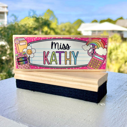 Personalized Composition Notebook Felt Erasers