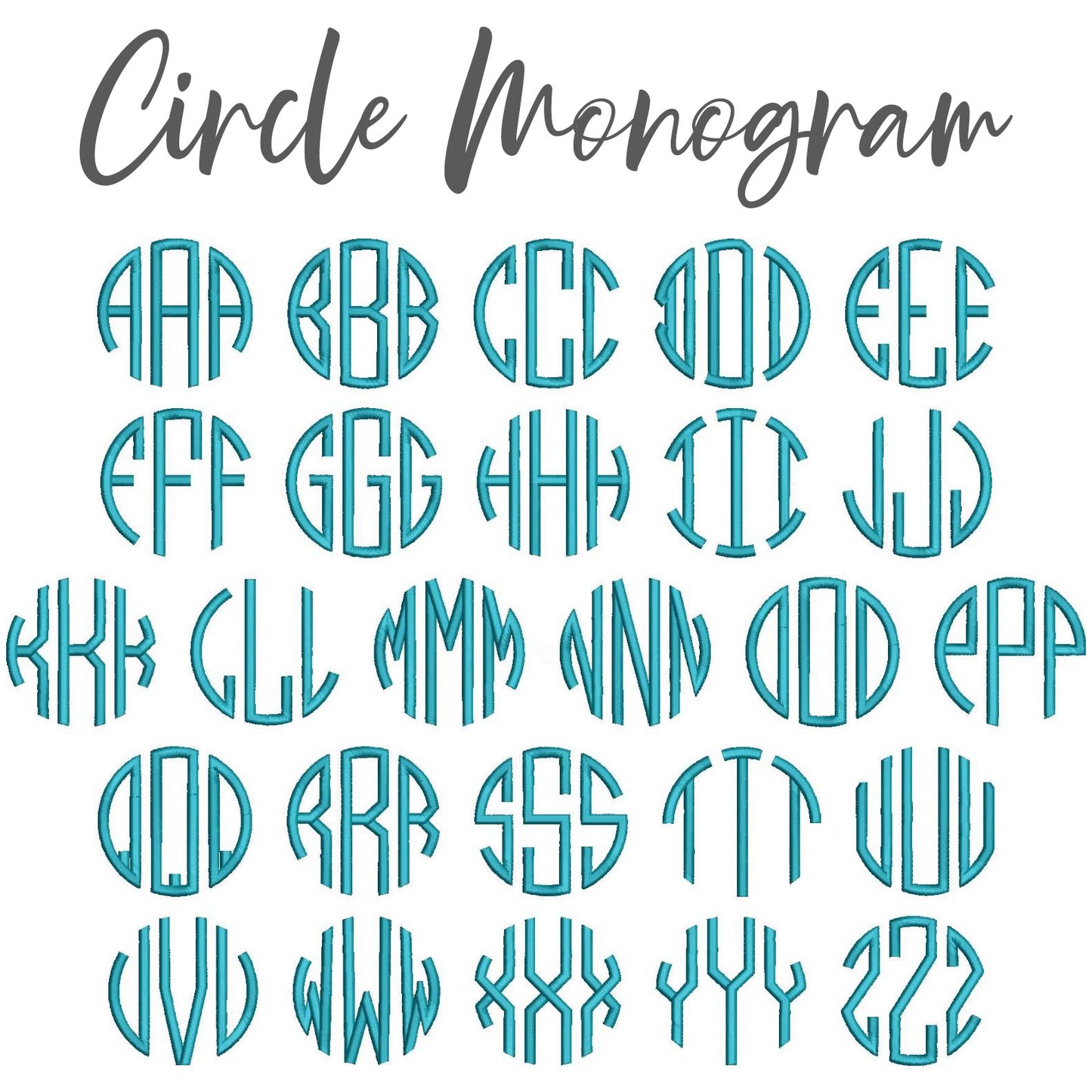 Monogrammed Seersucker Cosmetic Bag