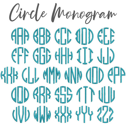 Monogrammed Seersucker Cosmetic Bag