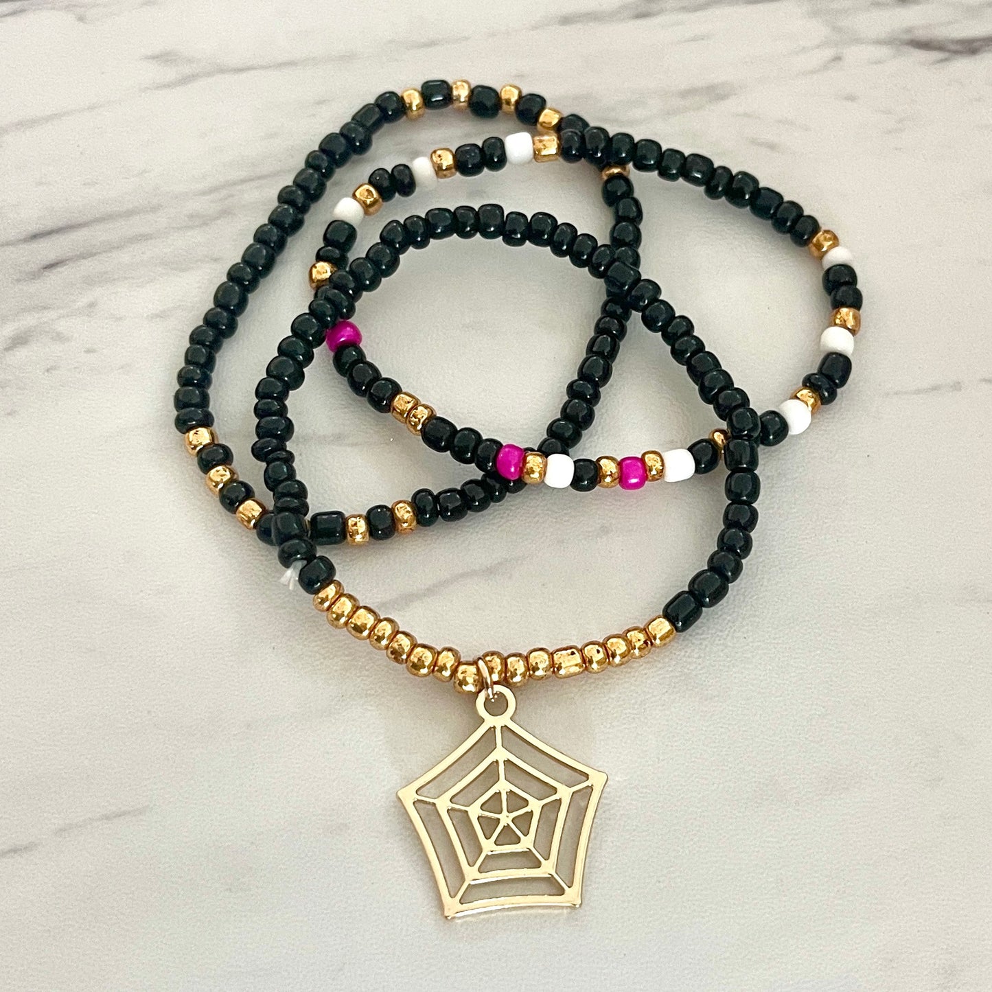 Spider Web Halloween Bracelet Set