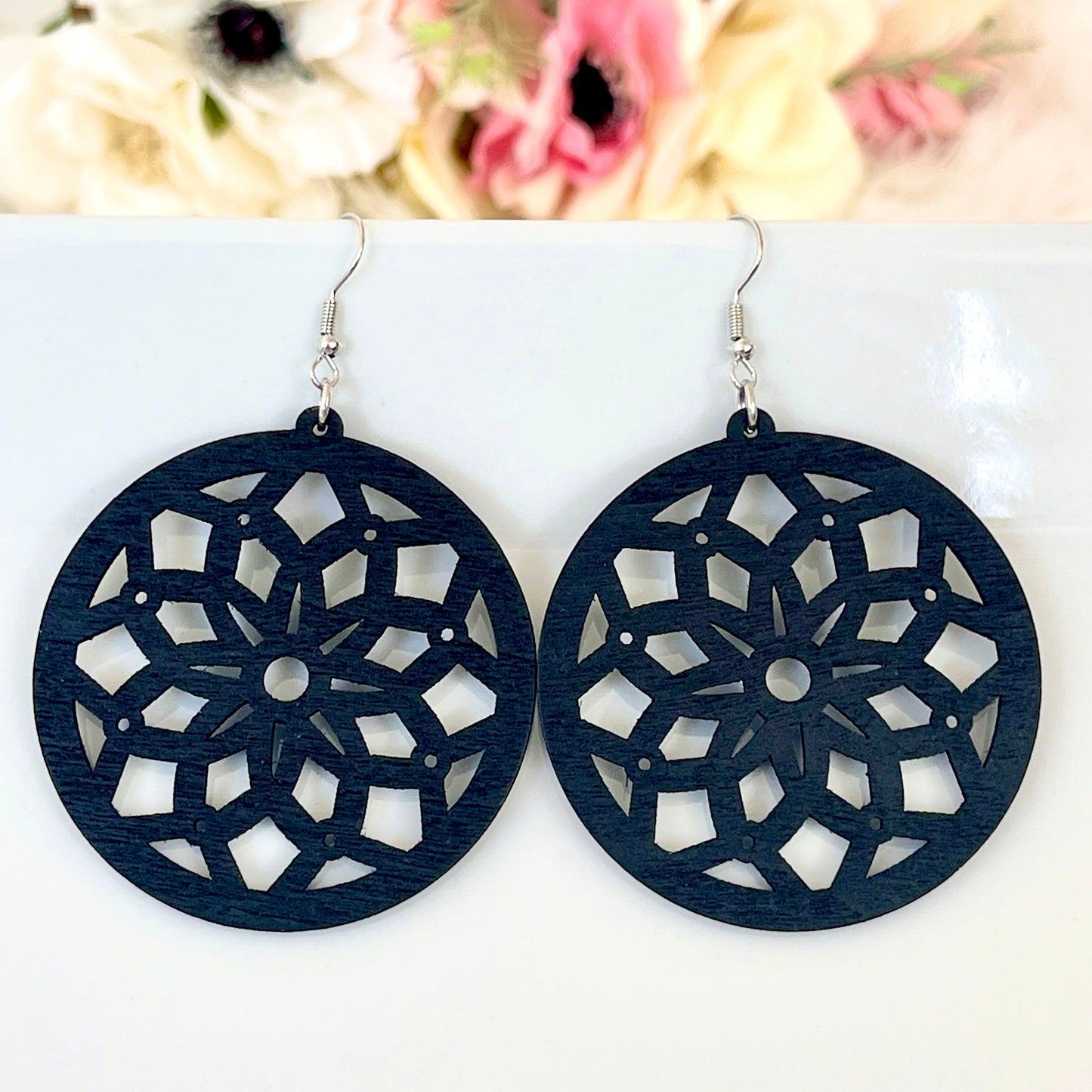 Mandala Wood Earrings