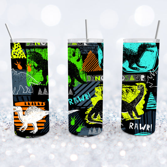 Grafitti Dinosaur Tumbler
