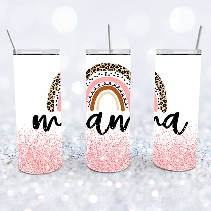 Leopard Rainbow Mama Tumbler