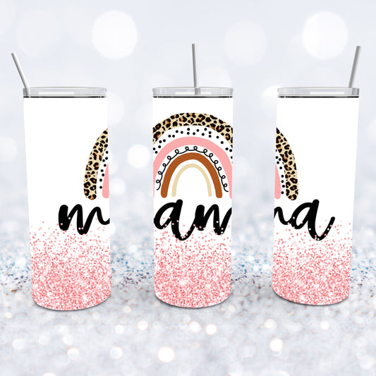 Leopard Rainbow Mama Tumbler