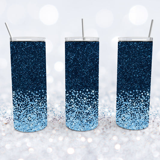 Deep Blue Sea Glitter Ombre Tumbler