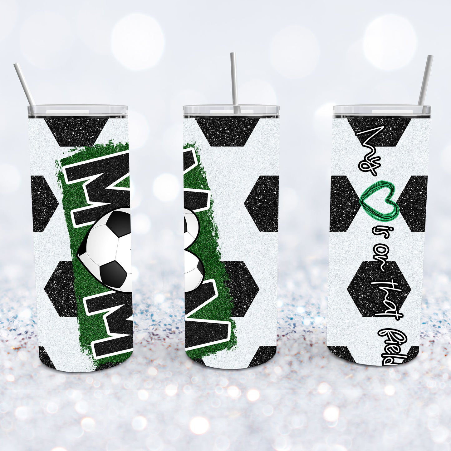 Soccer Mom - My Heart Is On That Field Tumbler