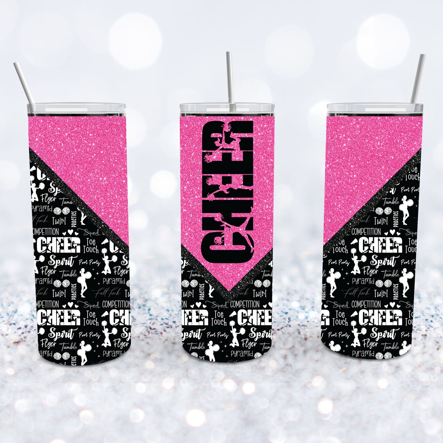Cheer - Bright Pink Tumbler