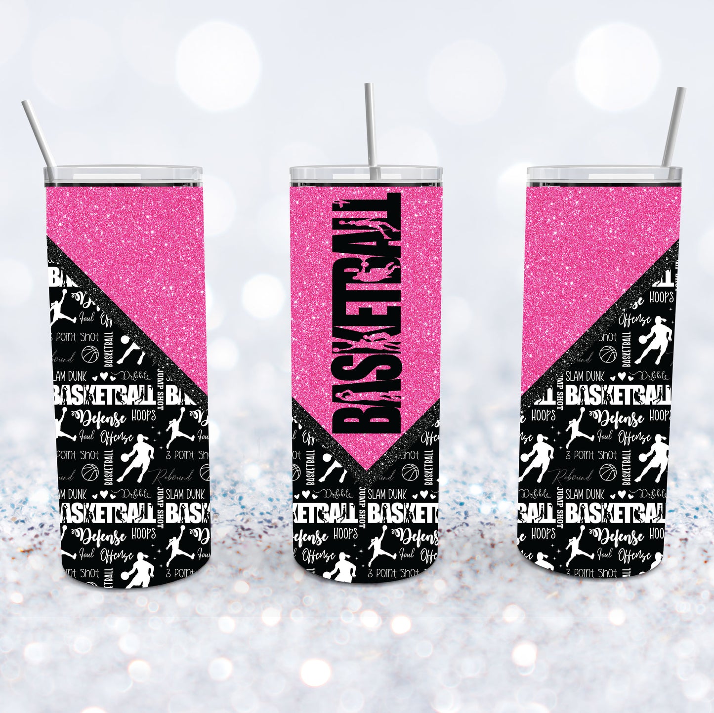Basketball - Bright Pink Tumbler