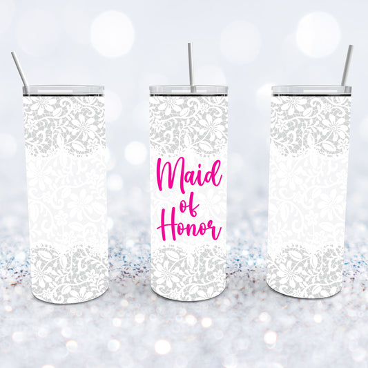 Vintage Maid of Honor Tumbler