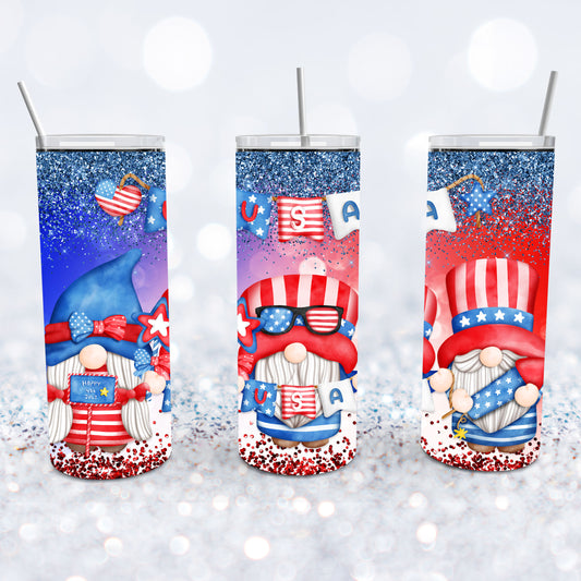 USA Banner Gnomes Tumbler