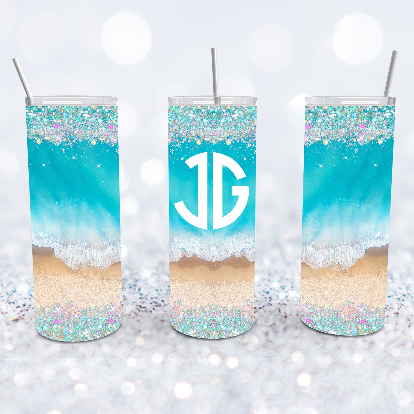 Monogram Beach Wave Tumbler