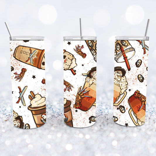 Horror Movie Refreshments Tumbler - White