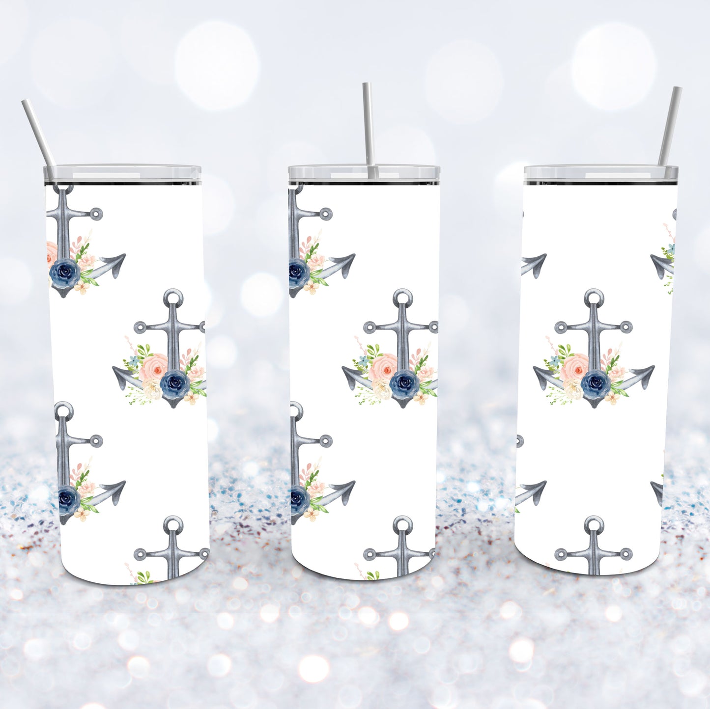 Anchors & Roses Tumbler