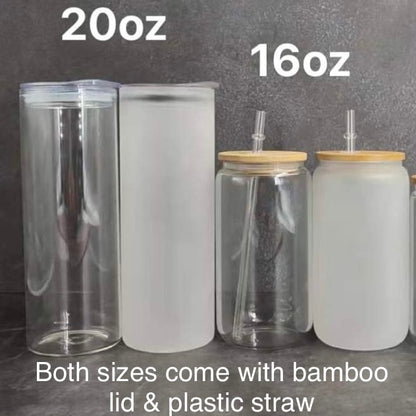 Frosted Glass Sublimation Cans